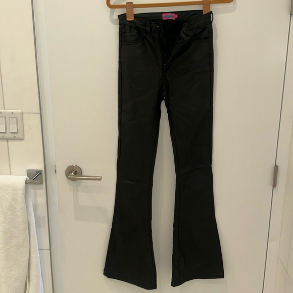 Edikited Luna Faux Leather Flare Women’s Jeans size medium - Picture 7 of 14